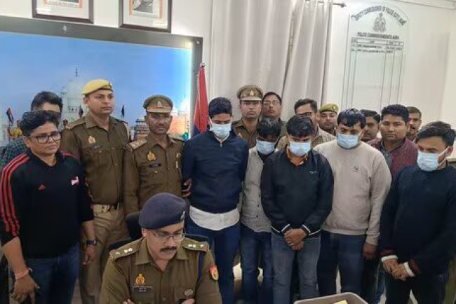 Agra Cyber Police Dismantle a Rs 110 Crore Global Fraud Syndicate: Rs 13 Lakh Recovered, 5 Arrested