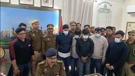 Agra Cyber Police Dismantle a Rs 110 Crore Global Fraud Syndicate: Rs 13 Lakh Recovered, 5 Arrested