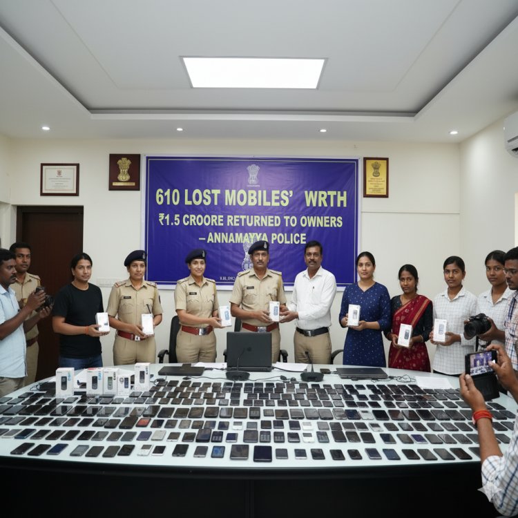 610 Lost Mobiles Worth ₹1.5 Crore Returned to Owners in Annamayya