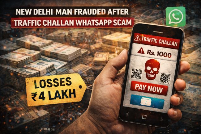 Click on 'Challan' link costs man 4L