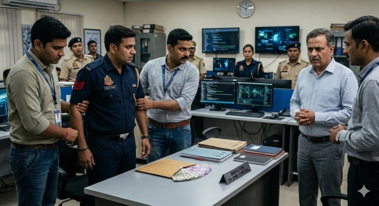 Two Cyber Crime Police Officers Arrested by ACB for Allegedly Demanding ₹1 Lakh Bribe from Fraud Victim