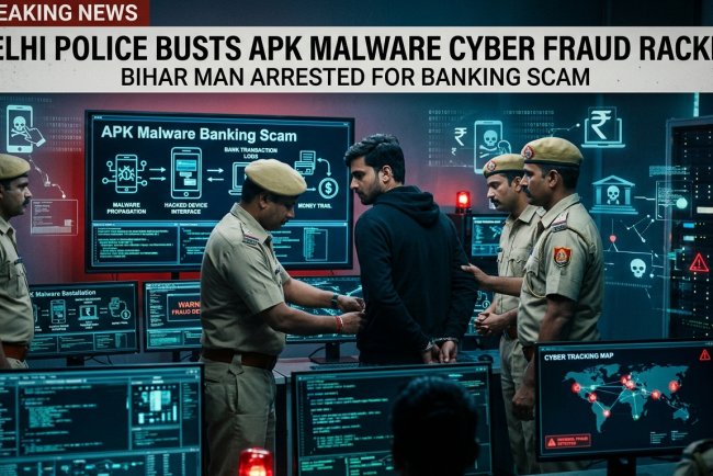 Delhi Police Busts APK Malware Cyber Fraud Racket; Bihar Man Arrested for Banking Scam