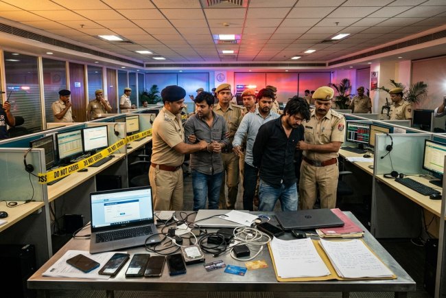 Gurugram Cyber Police Bust Fake Call Centre Running Credit Card Limit Enhancement Scam, Five Arrested