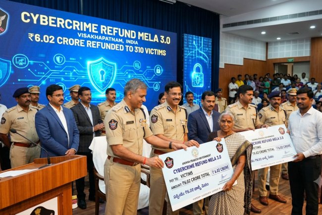 Cybercrime Refund Mela 3.0: Visakhapatnam Police Return ₹6.02 Crore to 310 Cyber Fraud Victims