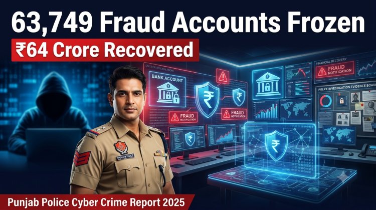 Punjab Police Freezes 63,749 Cyber Fraud Accounts, Recovers ₹64 Crore | Cyber Crime Report 2025