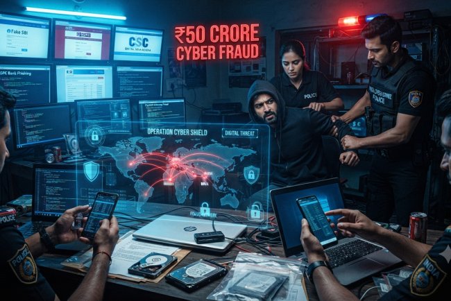 Agra Cyber Police Bust ₹50 Crore Cyber Fraud Syndicate, Two Arrested